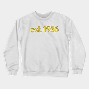 Est. 1956 Cartoonish Retro Birthday Crewneck Sweatshirt